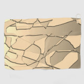 粉砕された金ゴールド ゴルフタオル (横)