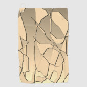粉砕された金ゴールド ゴルフタオル (正面)