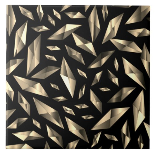 粉砕された金ゴールド タイル (正面)