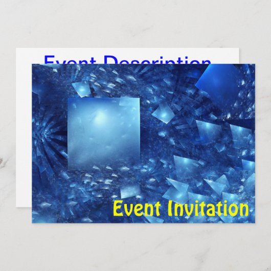 粉砕された鏡 招待状 (正面/裏面)