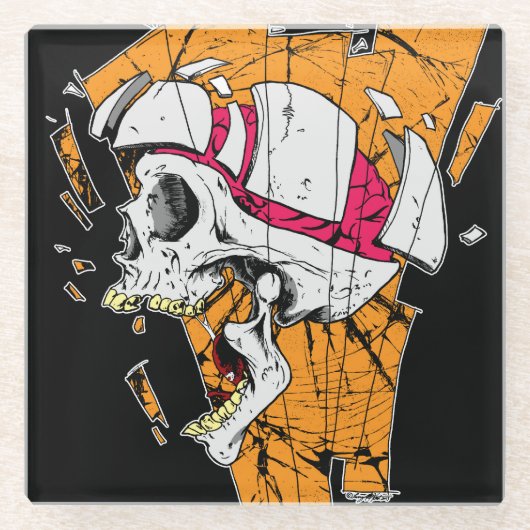 粉砕される! ガラスコースター (正面)