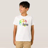 粉砕のテニスのワイシャツ-子供 Tシャツ (正面フル)