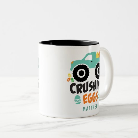 粉砕エッグクールイースターモダントラック名 ツートーンマグカップ (正面右)