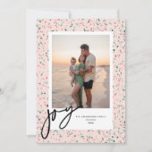 粉砕ペパーミントTerrazzoクリスマスフォトカード シーズンカード (正面)