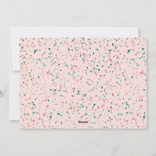 粉砕ペパーミントTerrazzoクリスマスフォトカード シーズンカード (裏面)