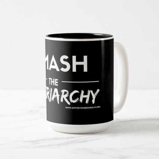 粉砕家父長制のマグ ツートーンマグカップ (正面右)