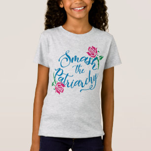 粉砕家父長制の女の子のTシャツ Tシャツ