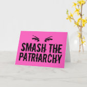 粉砕家父長制の男女同権主義者 カード (黄色い花)