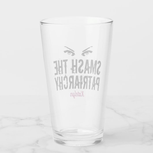 粉砕家父長制の男女同権主義者 タンブラーグラス (裏面)