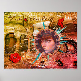 粉砕、散在、および包まれた超越済み ポスター