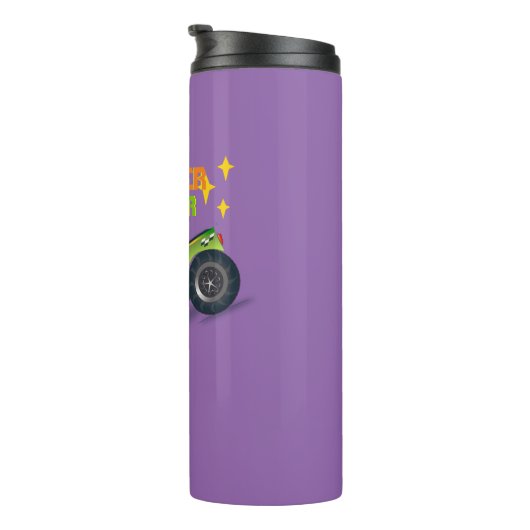 粉砕ITモンスタートラック子供の誕生日時代名 タンブラー (回転右)