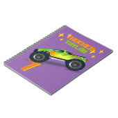 粉砕ITモンスタートラック子供の誕生日時代名 ノートブック (左側)