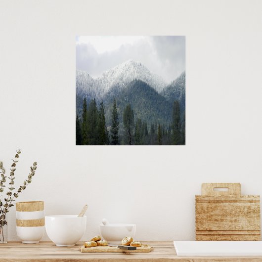 粉雪の新雪….. ポスター (キッチン)