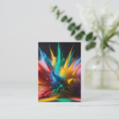 粉鮮やかカラフル末抽象芸術 エンクロージャーカード (スタンド正面)