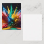 粉鮮やかカラフル末抽象芸術 エンクロージャーカード (正面/裏面)