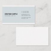 粋でエレガントで青くミニマルで明白で新しいゴシック様式 名刺 (正面/裏面)