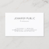 粋でエレガントなモダンなデザインの最小主義の明白な豪華 名刺 (正面)