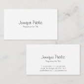 粋でエレガントな手で描いた原稿のお洒落なデザインの平野 名刺 (正面/裏面)