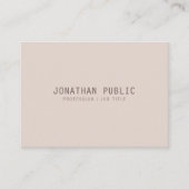 粋でエレガントな色のミニマルなテンプレートのモダン 名刺 (正面)