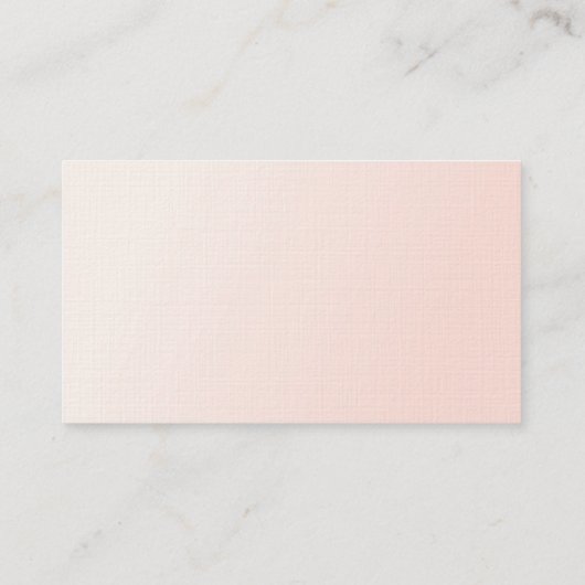 粋でエレガントな赤面のピンクのモダンな最小主義の贅沢 名刺 (裏面)