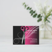 粋でカラフルなヘアーサロンの名刺 名刺 (スタンド正面)