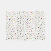 粋でカラフルな紙吹雪の点 フリースブランケット (正面(横))