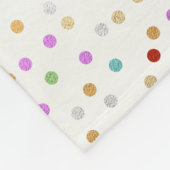 粋でカラフルな紙吹雪の点 フリースブランケット (角)