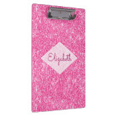 粋でガーリーできらきら光るなショッキングピンクのグリッターのダイヤモンドの名前 クリップボード (右)
