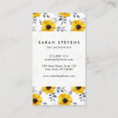 粋でガーリーで黄色い花模様 名刺 (裏面)