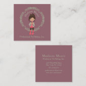 粋でガーリーな具象 スクエア名刺 (正面/裏面)