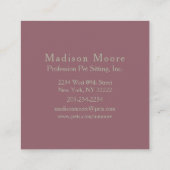 粋でガーリーな具象 スクエア名刺 (裏面)