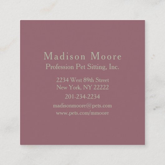 粋でガーリーな具象 スクエア名刺 (裏面)