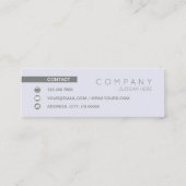 粋でシックでコンテンポラリーで小ぎれいな小型名刺 スキニー名刺 (裏面)