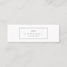 粋でシックでコンテンポラリーで白い小型名刺