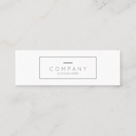 粋でシックでコンテンポラリーで白い小型名刺 スキニー名刺