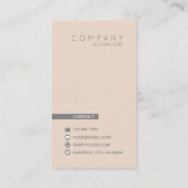 粋でシックでコンテンポラリーな縦の名刺 名刺 (裏面)