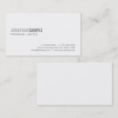 粋でスタイリッシュでモダンで写実的でシンプルで明白な贅沢 名刺 (正面/裏面)