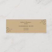 粋でスタイリッシュなシルエットのサロンのスパの名刺 スキニー名刺 (裏面)