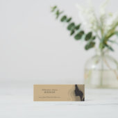 粋でスタイリッシュなシルエットのサロンのスパの名刺 スキニー名刺 (スタンド正面)