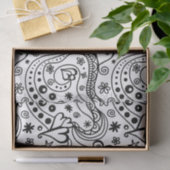 粋でパーソナライズなハートおよび愛落書きパターン 薄葉紙 (ギフト)