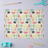 粋でファンキーなおたくの真面目なギークのレトロのロボット 薄葉紙 (クラフト)