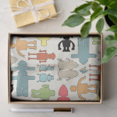 粋でファンキーなおたくの真面目なギークのレトロのロボット 薄葉紙 (ギフト)