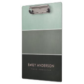 粋でフェイクな水の青い金ゴールドの鋼鉄灰色の黒のストリップ クリップボード (左)