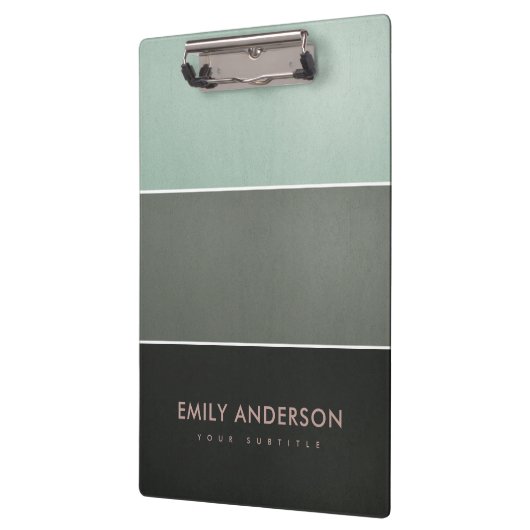 粋でフェイクな水の青い金ゴールドの鋼鉄灰色の黒のストリップ クリップボード (左)