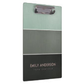 粋でフェイクな水の青い金ゴールドの鋼鉄灰色の黒のストリップ クリップボード (右)