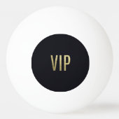 粋でフェイクな金ぱくホイル"VIP"のタイポグラフィ 卓球ボール (裏面)