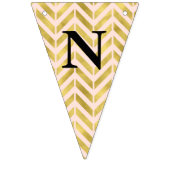 粋でフェイクな金ゴールドおよび赤面のピンクのお祝い バンティングフラッグ (第3の旗)