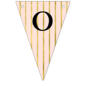 粋でフェイクな金ゴールドおよび赤面のピンクのお祝い バンティングフラッグ (第2の旗)