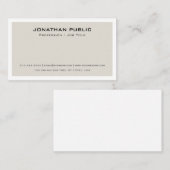 粋でミニマルでモダンでエレガントなベージュデザイン 名刺 (正面/裏面)