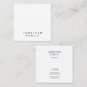 粋でミニマルなテンプレートのプロフェッショナルのグラフィック スクエア名刺 (正面/裏面)